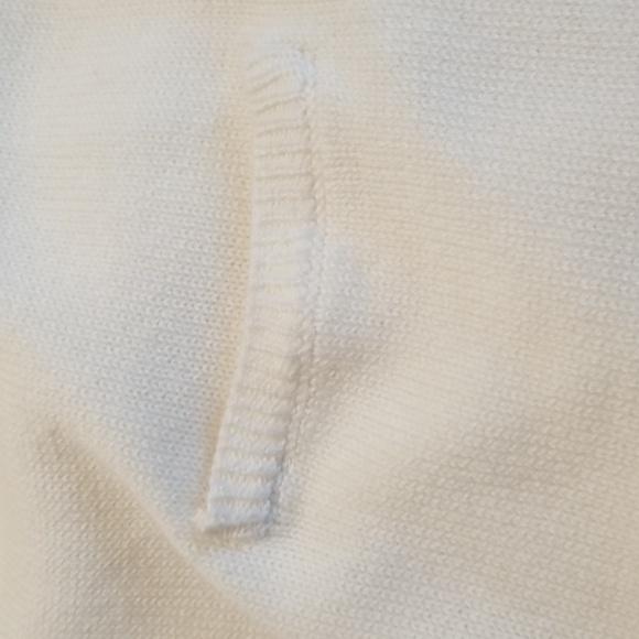 CHICO'S Off White Sz 2 Cap Sleeve 39" Length Cardigan Sweater EUC CL#89 - Picture 7 of 8